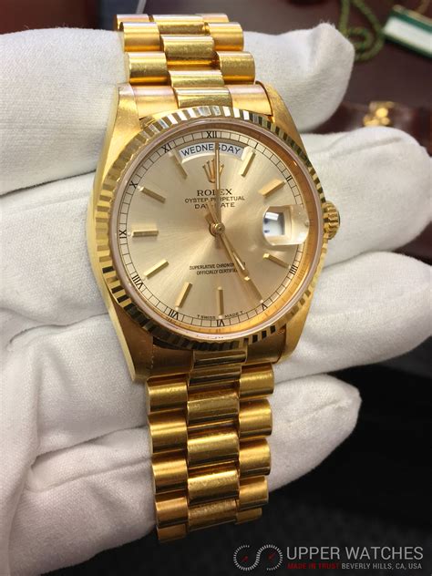 rolex presidential gold price|pre owned rolex president gold.